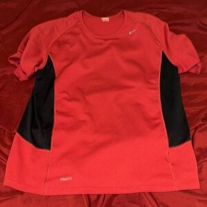 Red Nike shirt